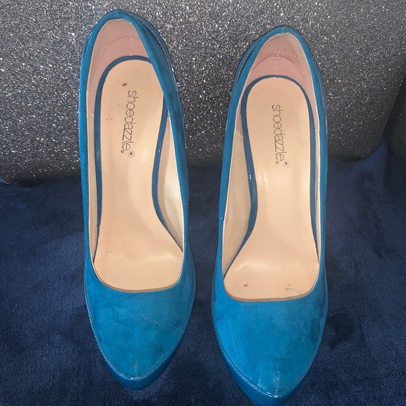 Teal Blue High Heels - Picture 2 of 7